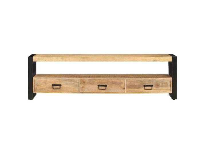 Meuble TV Table TV - 150x30x45 cm - Bois solide de manguier LL86795