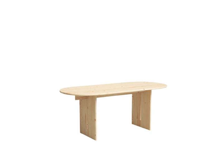 Table à manger en sapin beige 200 cm