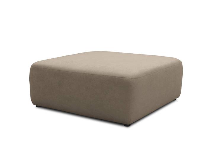 Repose-pieds capitonné 108cm Gris Microfibre Sofina: Taupe