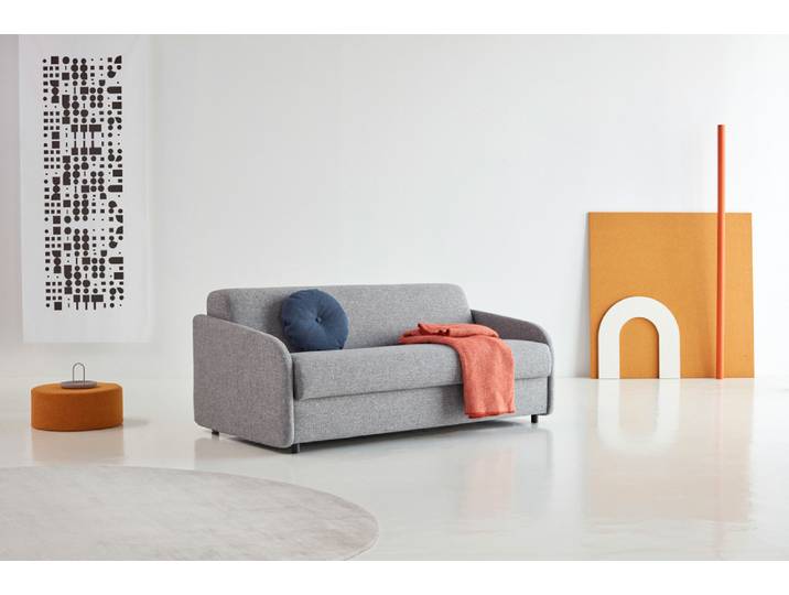 Klappsofa, Federkern, Grau, 140×195 cm, Modernes Design, Innovation