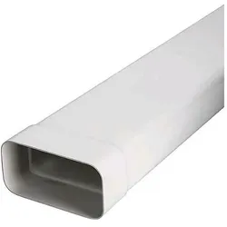 Upmann Flachrohr 1 m m Muffe System 125, Klimaanlage Zubehör, Weiss