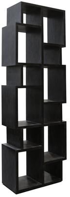 Harp & Finial - Warrington Bookcase - Black Finish On Hardwood