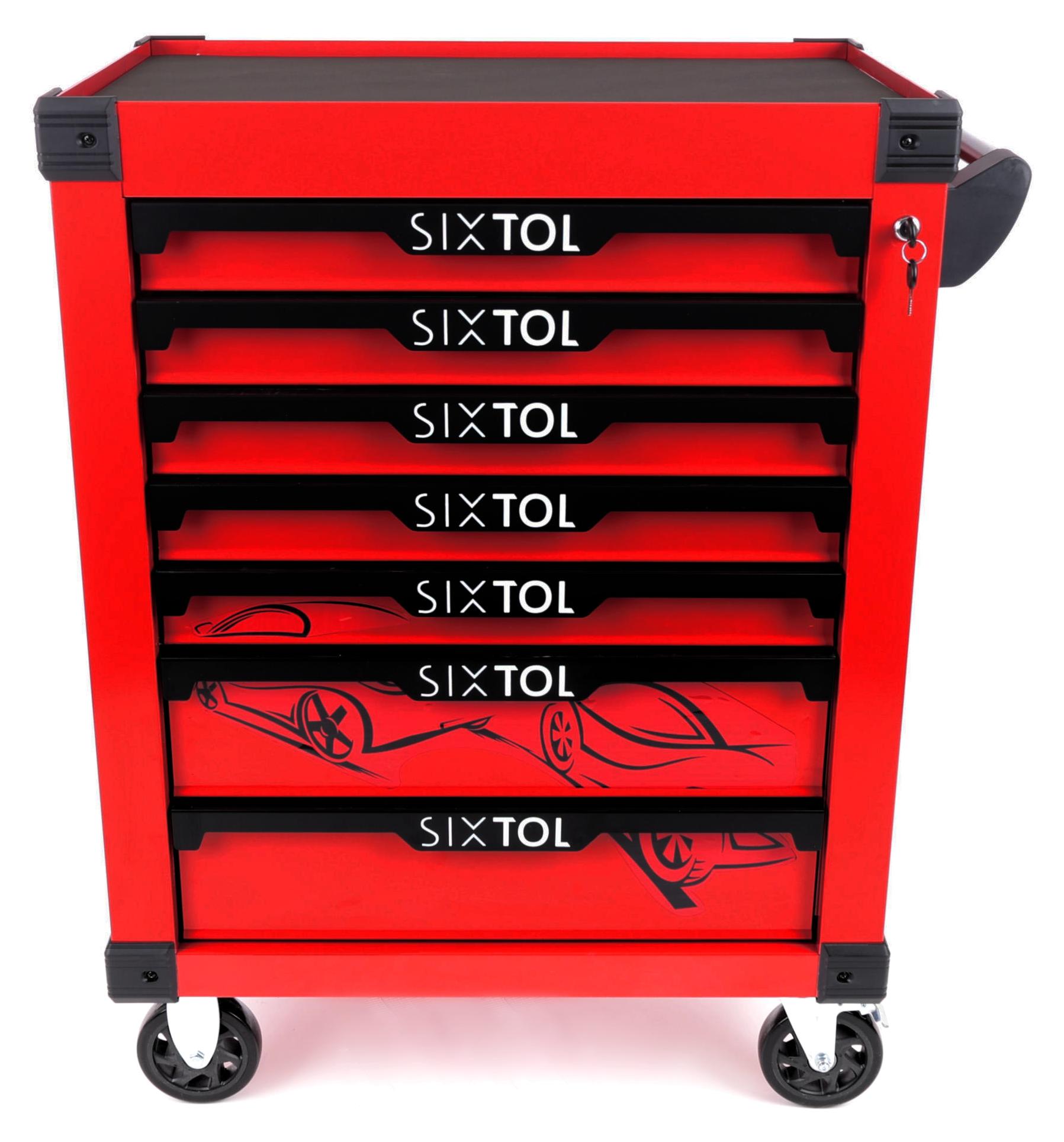 Werkstattwagen für Werkzeug MECHANIC TROLLEY KEVIN RED, 7 Schubladen