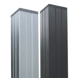Alupfosten Trent 6,8 x 6,8 x 180 cm – Pfosten aus Aluminium, Silber – Zaunpfahl 3-seitig genutet – Pfosten für Gartenzaun