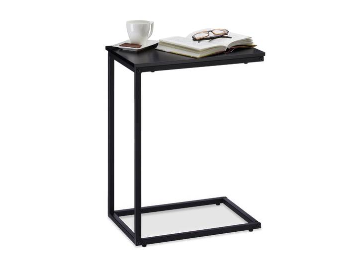 Beistelltisch schwarz mit Metallgestell Schwarz