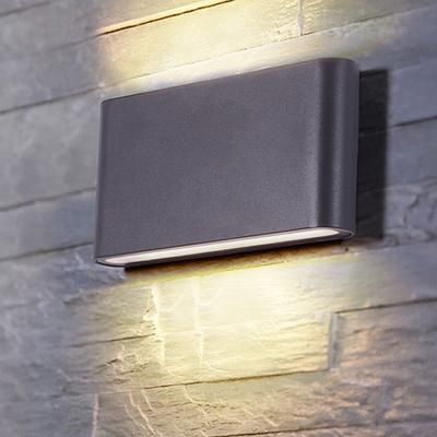 Silver Stone Store Waterproof LED Outdoor Wall Lamp, Aluminum Wall Sconce, Indoor Bedroom, Balcony Wall Light, Living Room Home Lighting cool White Pir black