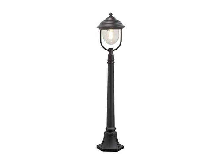 Konstsmide 7225-750 Éclairage extérieur/Poteau de Parme / 1 x 75 W E27 Max Borne/Globe acrylique transparent/Aluminium / IP43 / Éclairage extérieur Noir mat