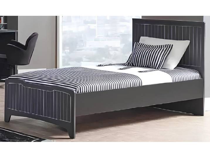 Xlmoebel Jugendbett Schwarzes Kinderbett im modernen Design für stilvolle Räume (Kinderbett, 1-tlg., Kinderbett), Hergestellt in Europa