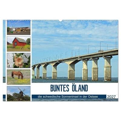 BUNTES ÖLAND (Wandkalender 2027 DIN A2 quer), CALVENDO Monatskalender