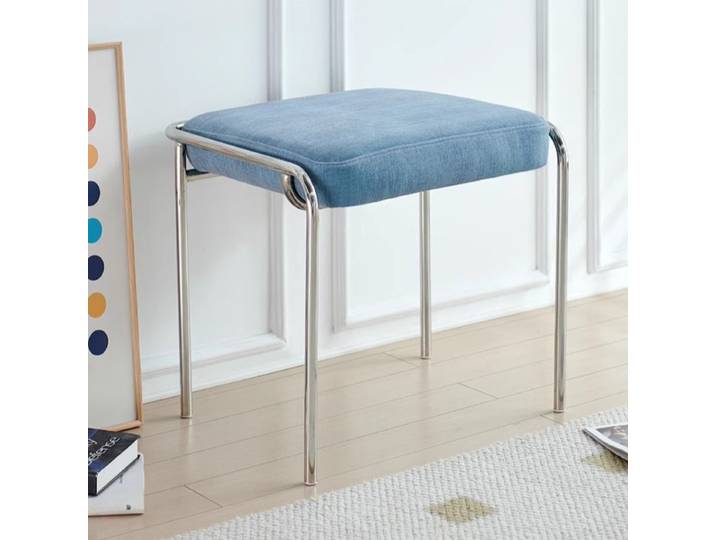 Tabouret de maquillage carré moderne avec siège rembourré, banc de coiffeuse rembourré, banc à chaussures de chambre nordique pour entrée