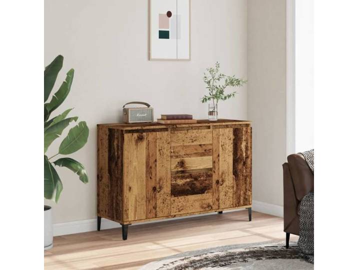 Buffet bahut - Buffet vieux bois 102x35x70 cm - Bois d'ingénierie - Enfilade de rangement 9417162134