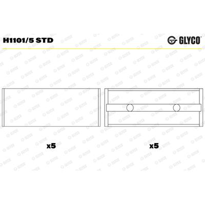 GLYCO Kurbelwellenlager h11015std für RENAULT