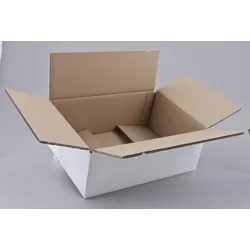 Nestler Wellpapp-Faltkartons 2-wellig weiß 35,0 x 25,0 x 12,0 cm