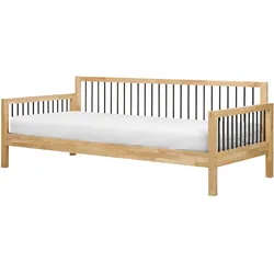 TAGESBETT Holz 90/200 cm Hellbraun Tricot