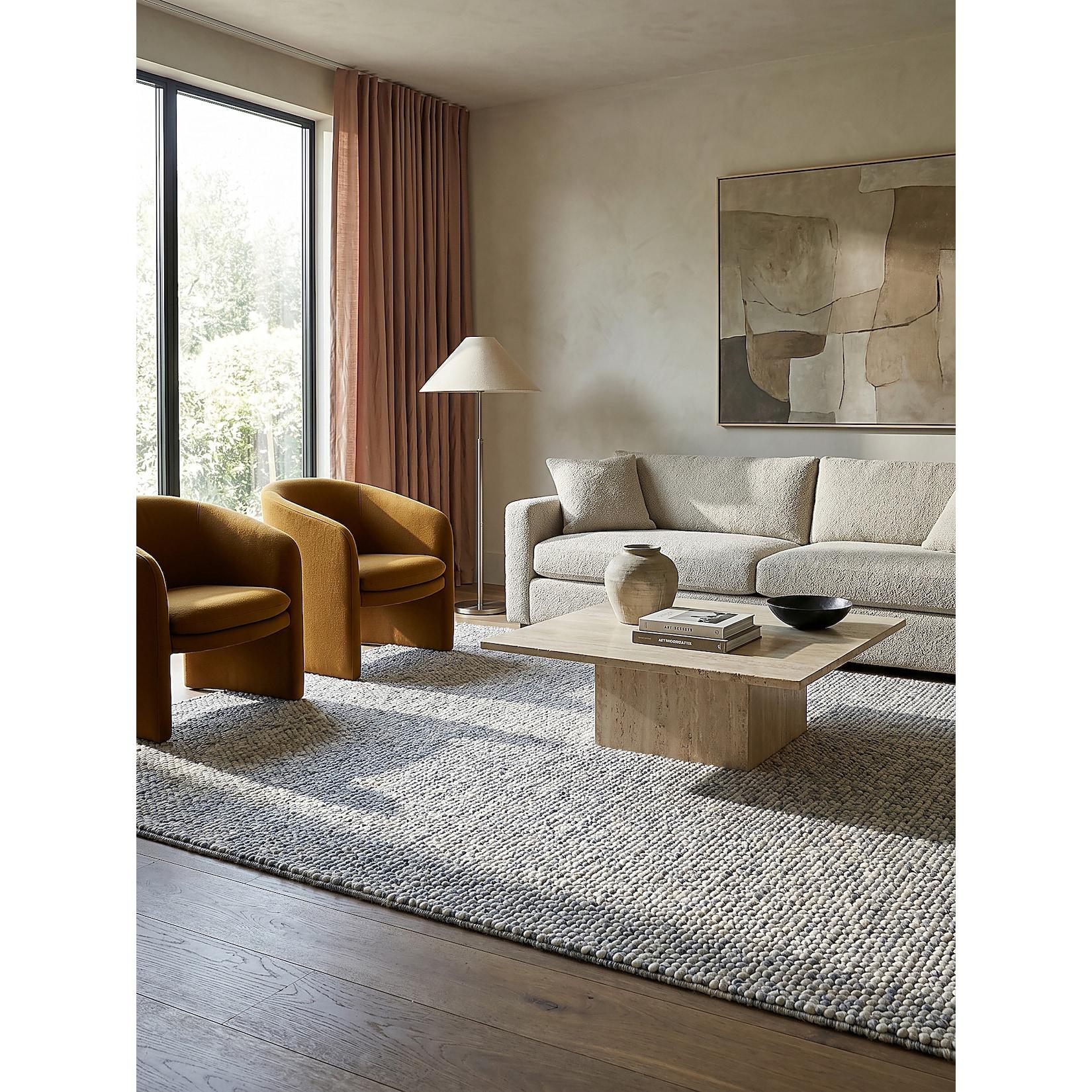 Teppich Wollmischung Blau 80 x 150 cm - MEDWAY Kadima Design