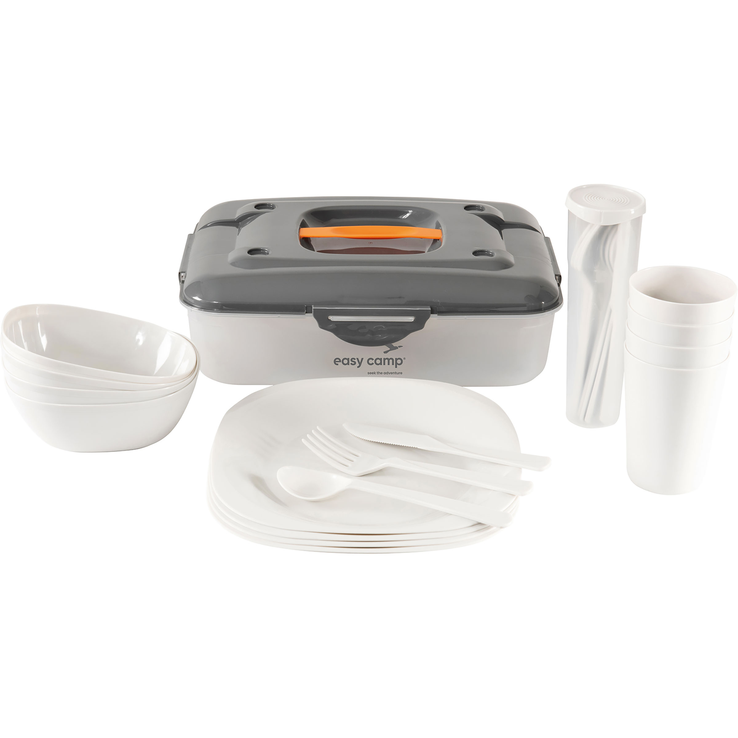 Easy Camp Picnic M Box Campinggeschirr weiss Camping