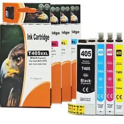 D&C 405XXL Kompatible Tintenpatronen 4er-Set für Epson WorkForce Pro WF-7800 Series