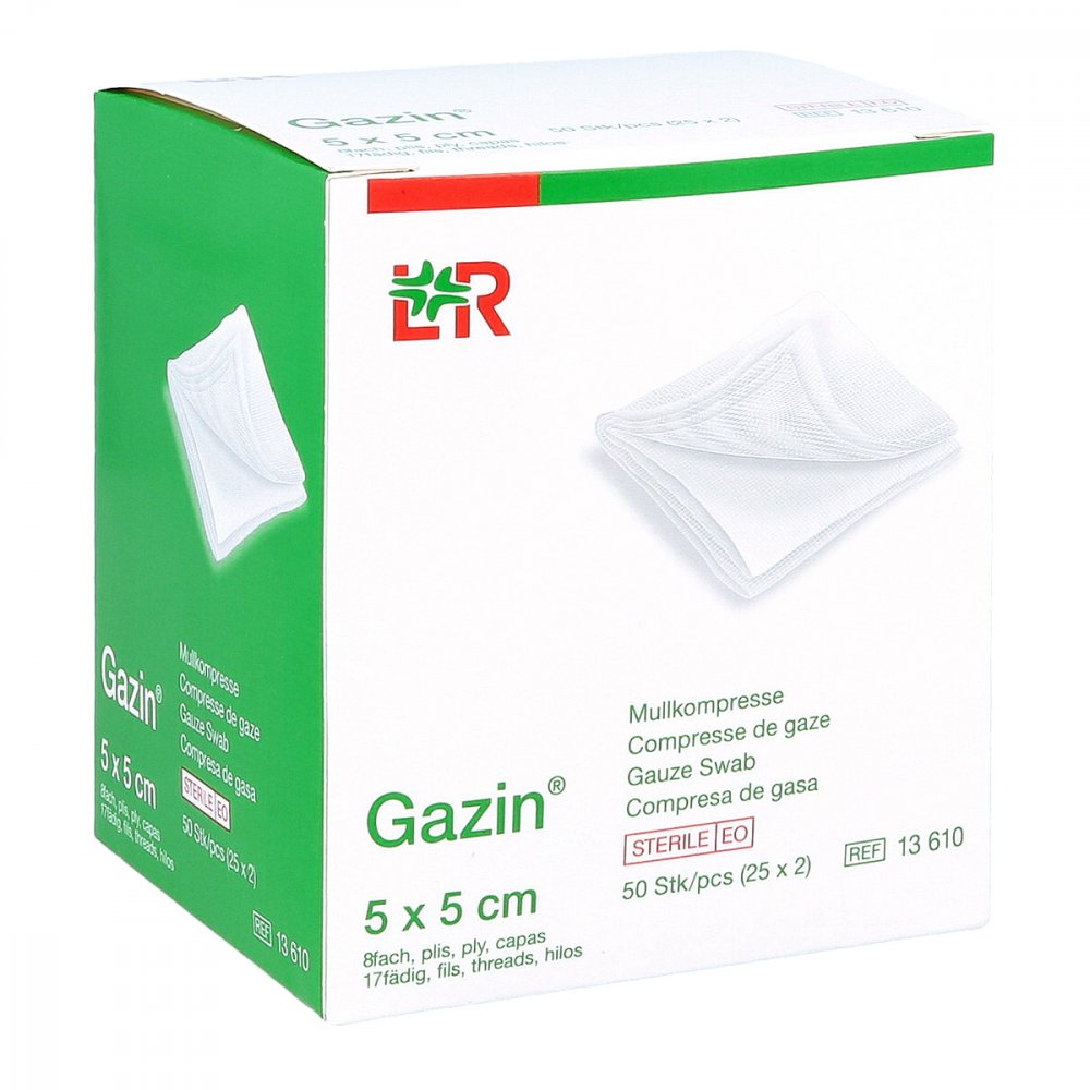 Lohmann & Rauscher GmbH & Co.KG Gazin Kompressen 5x5cm 8fach steril 03449002