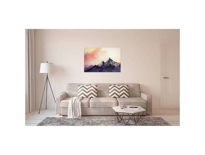 Impression sur toile Mountain Paint Polyester PVC / Épicéa Jaune/Jaune 90 x 60cm
