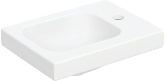 Geberit Lavabo iCon Light 38x28cm, sans trop-plein, robinetterie à droite, blanc mat (501830JT1)