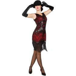 Metamorph 20er Jahre Cocktailkleid weinrot (42)