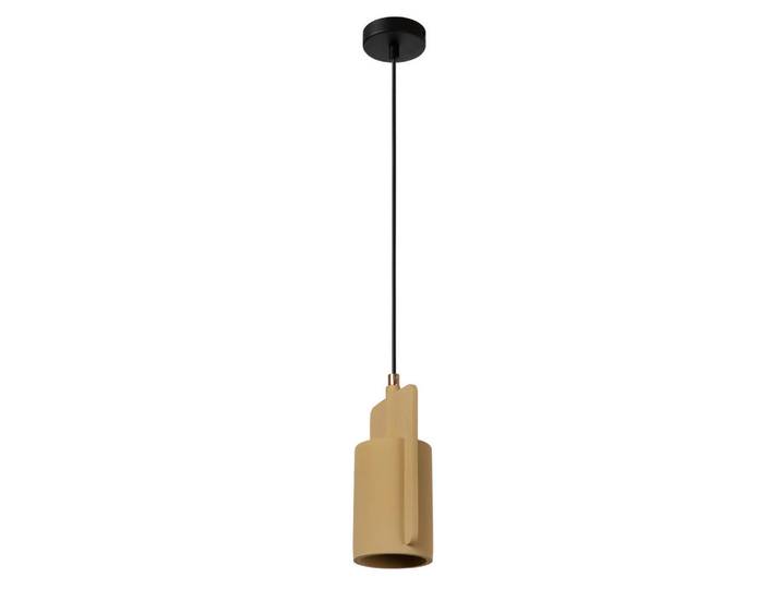 Lucide Pendelleuchte Ninja, Gelb, Schwarz, Stein, Betonoptik, rund, 11.5x120x15.5 cm, RoHS, Reach, Europäischer Sicherheitsstandard, höhenverstellbar, beliebig kürzbar, Lampen & Leuchten, Innenbeleuchtung, Hängeleuchten, Pendelleuchten