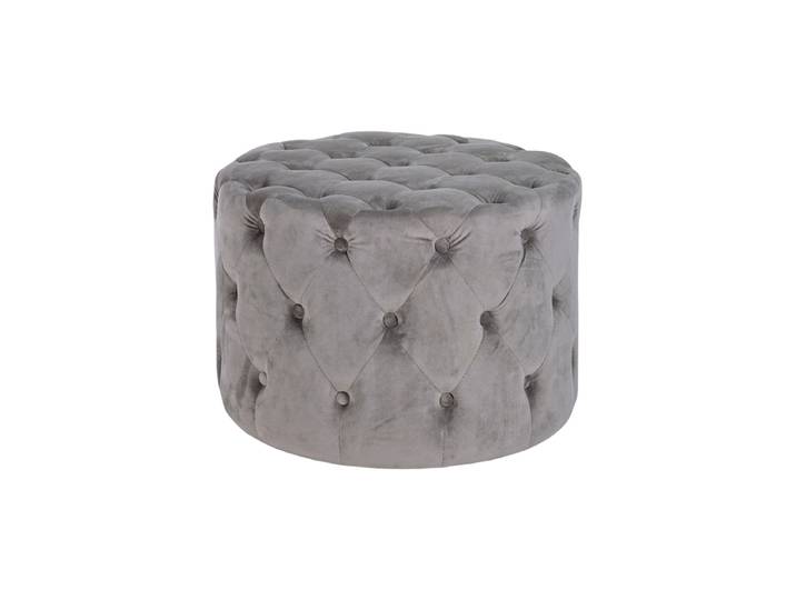Design Sitzpouf „Lorella“ Samt Grau Bizzotto