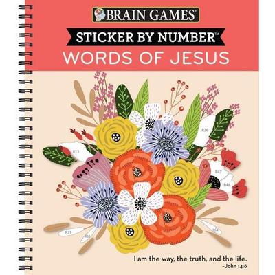 Brain Games - Sticker by Number: Words of Jesus (28 Images to Sticker), Taschenbuch von Publications International Ltd,Brain Games,New Seasons,