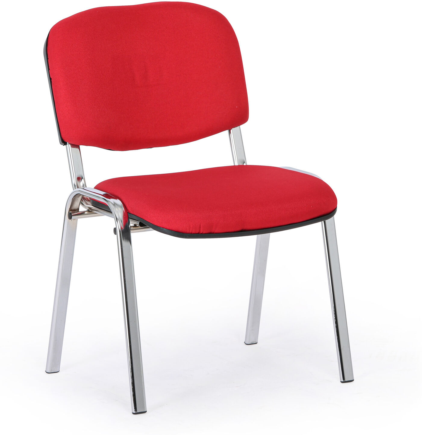 B2B Partner Konferenzstuhl VIVA PLUS - verchromte Füße, rot