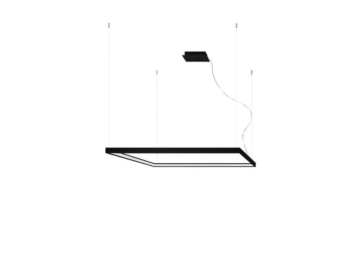 Lustre aluminium noir h 150 cm