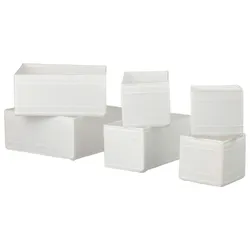 Aufbewahrungsboxen-Set Inside Weiß, 6-teilig