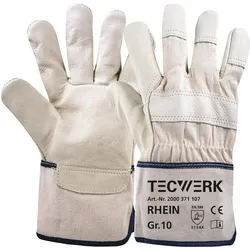 Tecwerk, Schutzhandschuhe, Handschuhe Top Rhein Grösse 10 beige EN 388 PSA-Kategorie II (10)