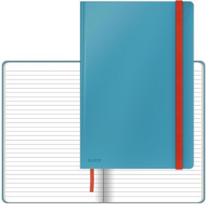 Leitz Notizbuch Cosy, 44830061, blau, B5, Hardcover, mit laminiertem Kartoneinband, 80 Blatt, liniert