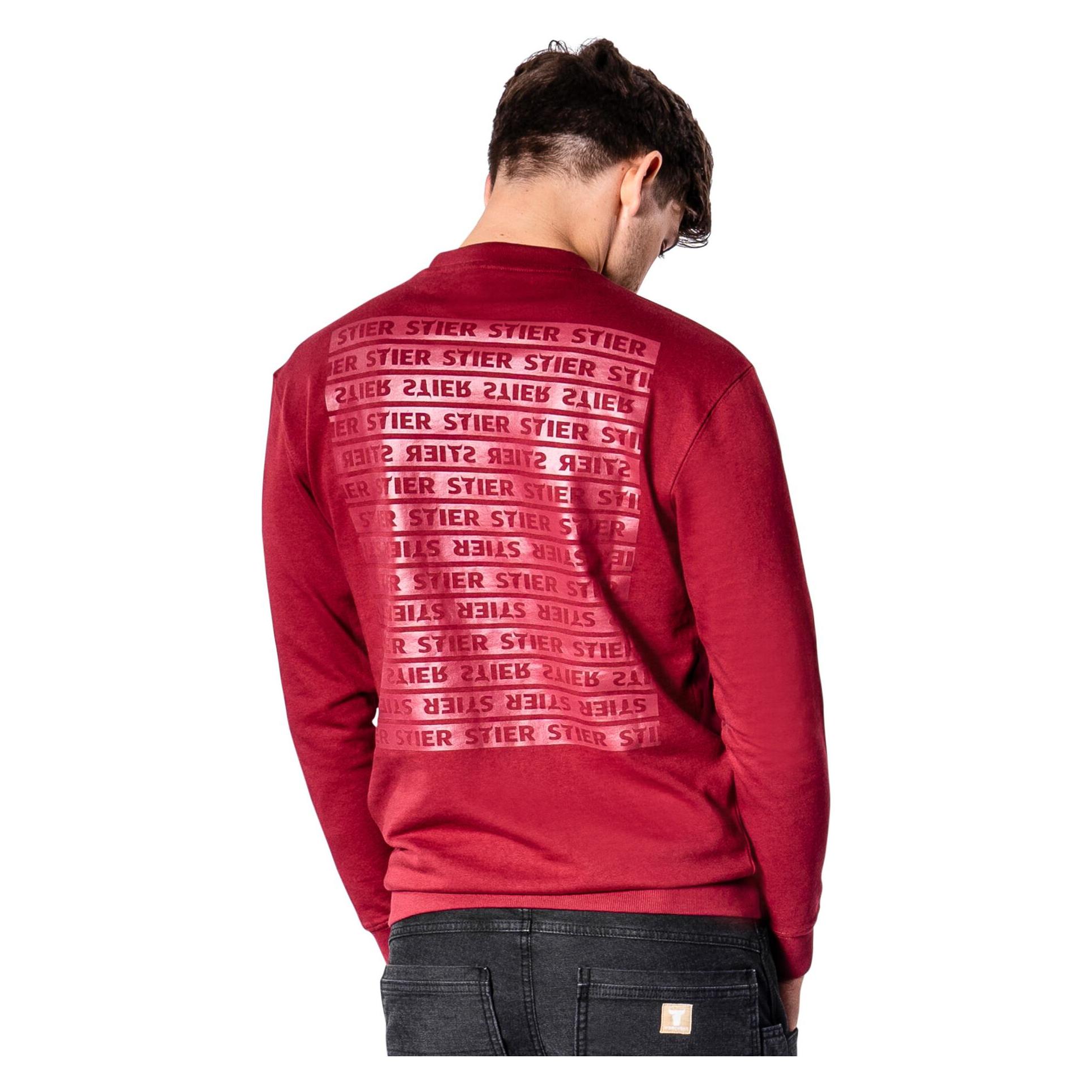 Stier Crew Sweat Style Print L Deep Red (L) (77686776)
