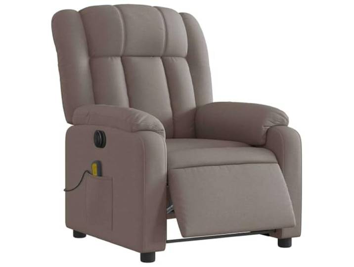 vidaXL Massagesessel Elektrisch Taupe Stoff