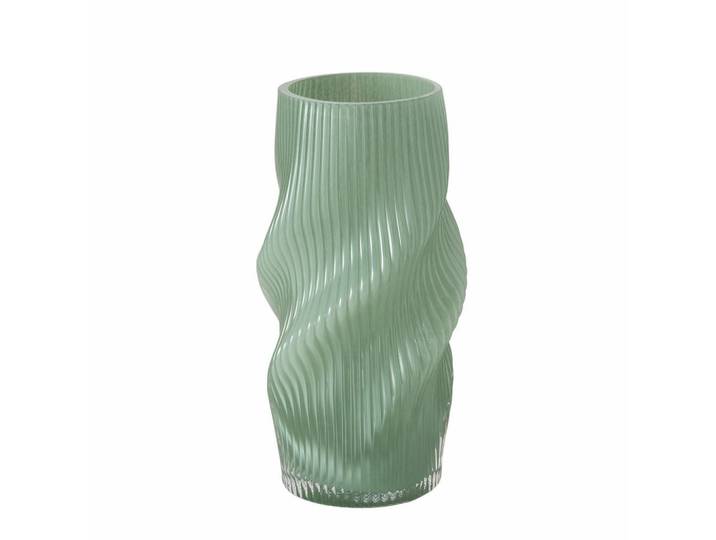Boltze Home Vase Glas Verese 30 cm, Grün, 30 cm, Dekoration, Vasen, Glasvasen