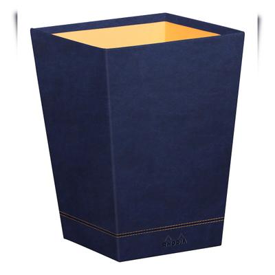 Rhodiarama Papierkorb aus Kunstleder, 27x27x32cm - Mitternachtsblau 194627C