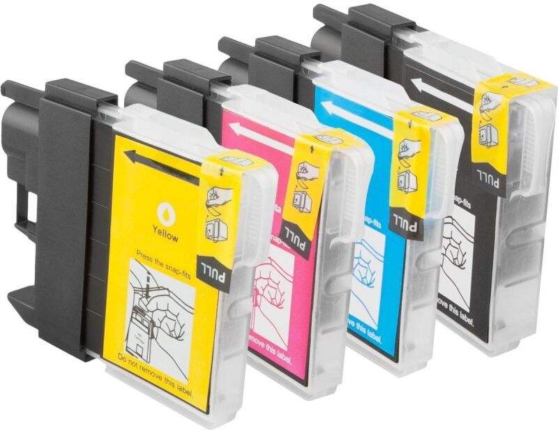 LC-980XL LC-985XL Cartuccia compatibile per Brother LC-61 LC-1100 LC-985 Alta Capacità  Nero ML28 Colore ML18