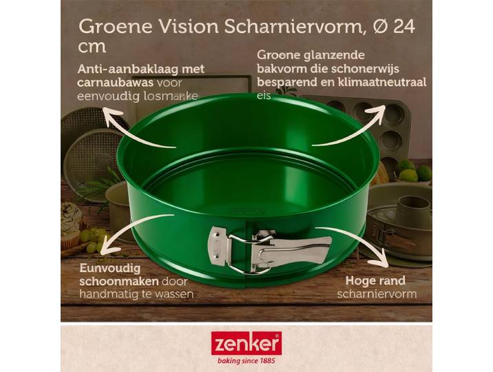 Springvorm met scharnier 24 cm Zenker Green Vision