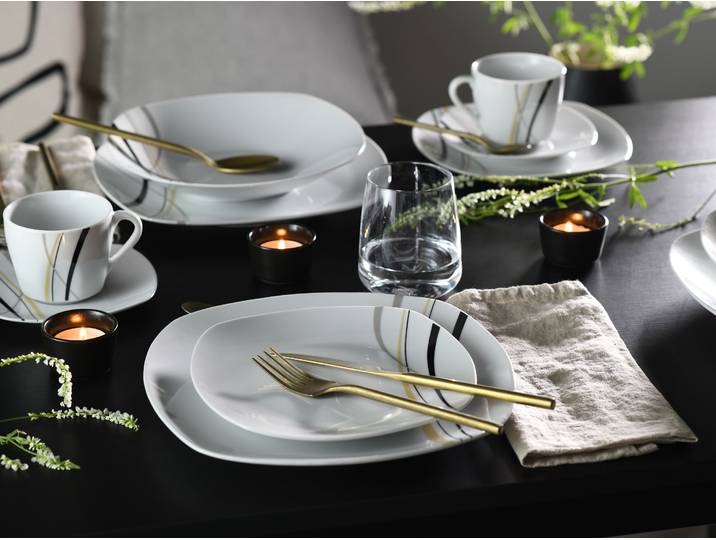 Service de table Square Line City 30 x 34 x 36cm Multicolore/Multicolore 30 éléments