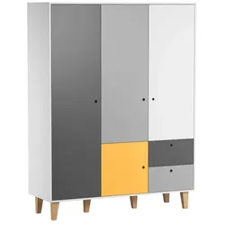 BABYKLEIDERSCHRANK 3 Türen Concept gelb