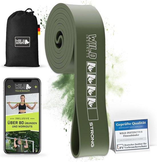 Fitnessbandenset für Krafttraining und Klimmzüge - mit Tasche und Trainings-App