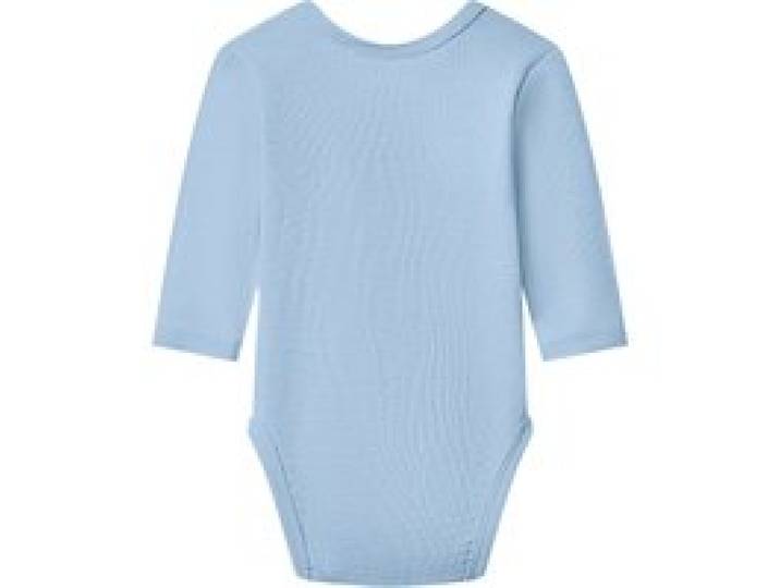 LUPILU® Body bébé de qualité supérieure laine/soie (Bleu, 0-2 mois)