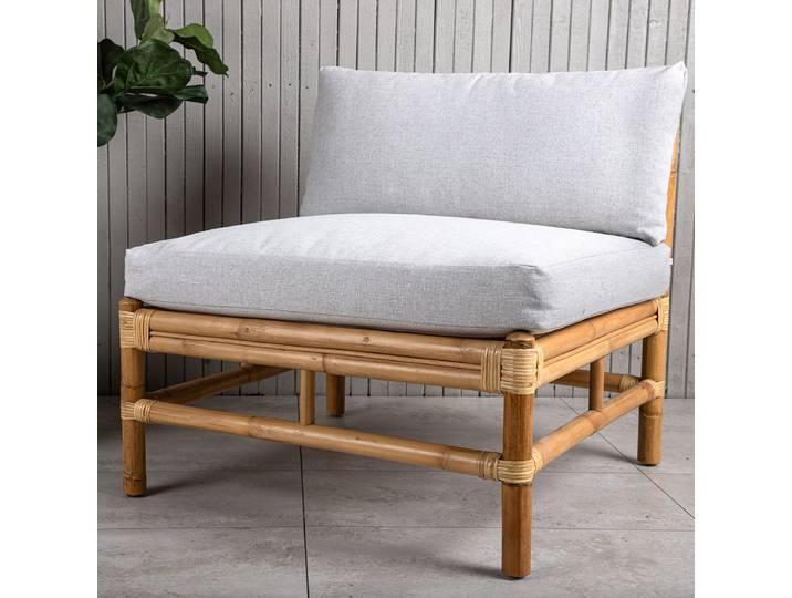 Loungesessel Cane Typ B 72 x 71 x 75cm Weiß/Weiß