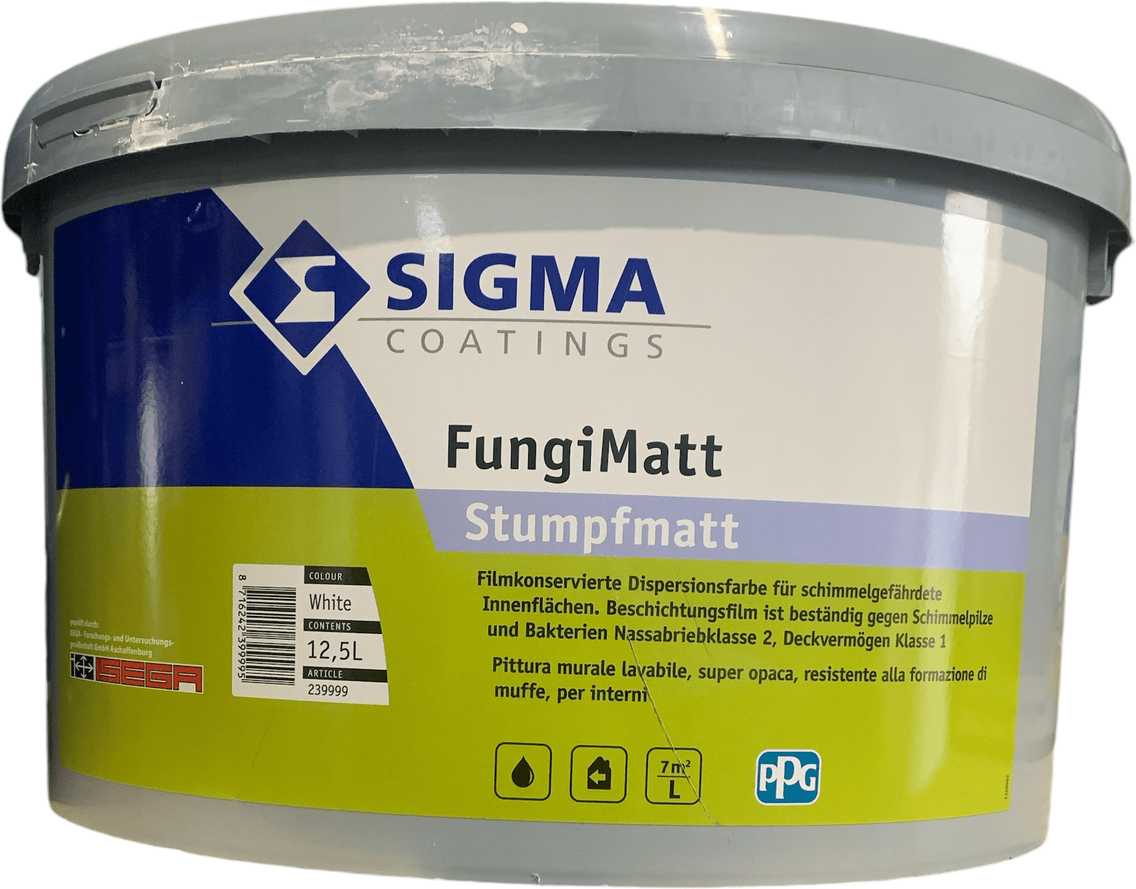 Pittura resistente alle muffe all’acqua per Interni Sigma – FungiMatt