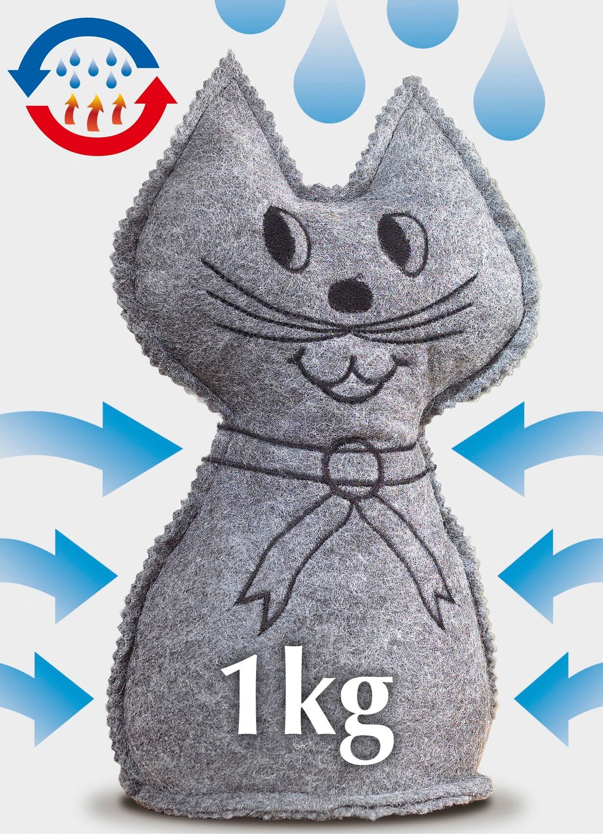Luftentfeuchter WENKO "Katze", grau, Luftentfeuchter, Luftentfeuchter, 3 Monate wirksam