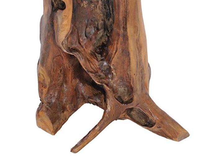 Couchtisch, rund, Teakholz, massiv, 40 cm, Beistelltisch, Teakwurzel