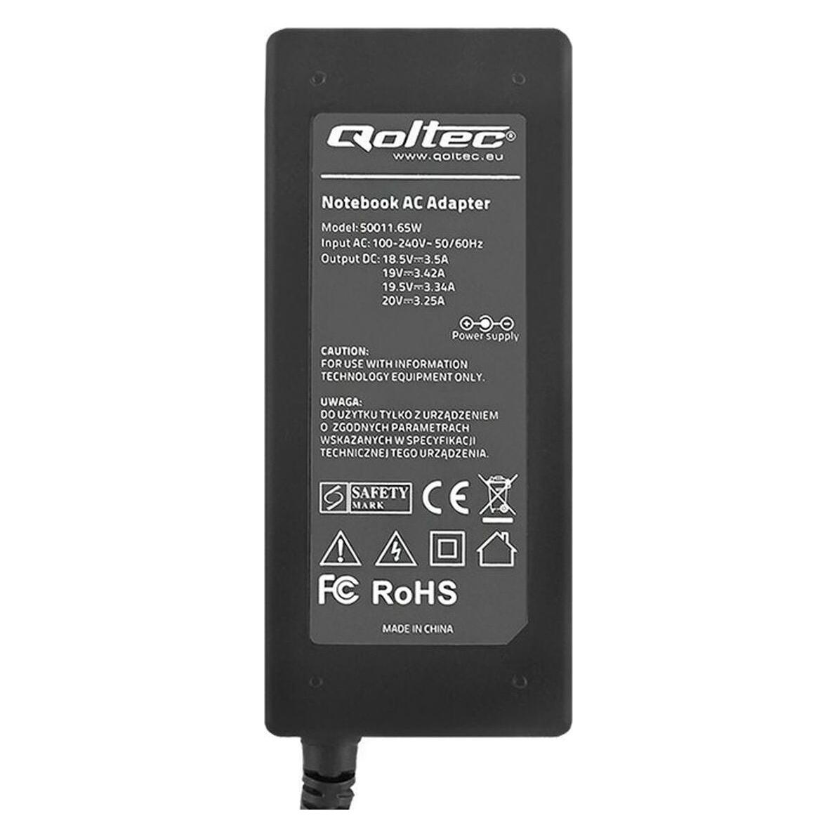 Qoltec 50011 - Notebook - Indoor - 100-240 V - 50/60 Hz - 65 W - Überspannung - Überhit (65 W) (50011)