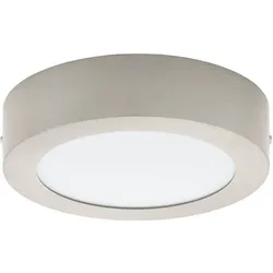 EGLO, Deckenleuchte, 68728 FUEVA PRO CCT LED Deckenleuchte 12,5W Ø170mm Nickel-Matt Weiss Steuerbare Lichtfarbe