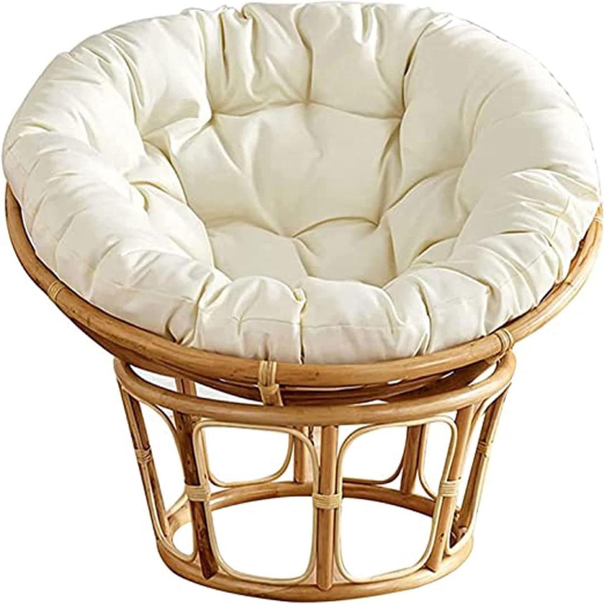 Grijs Papasan Stoelkussen - Rond en Waterafstotend Kussen voor Hangstoelen